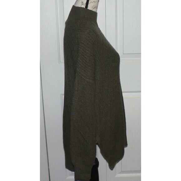 Abound Women's Mock Neck Rib Knit Pullover Tunic Sweater in Olive Night XSmall - Picture 3 of 5